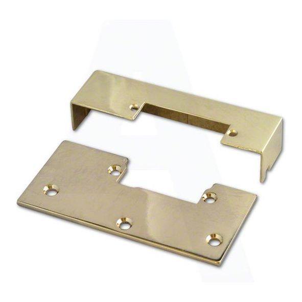 AS9511  Inward Open  Polished Brass  Inward Open Rim Striker Replacement / Conversion Case