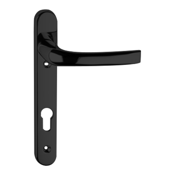 L18404  92mm c/c  Black  Asec Bolt Below Lever Multi Point Lock Furniture