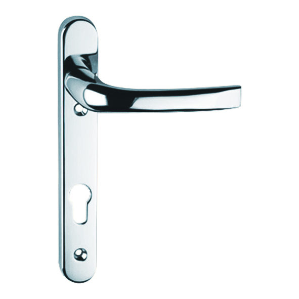 L18405  92mm c/c  Polished Chrome  Asec Bolt Below Lever Multi Point Lock Furniture