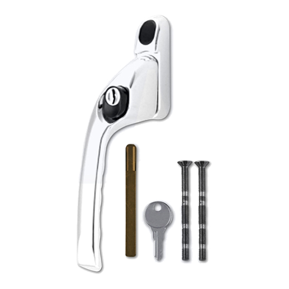 AS11781 • Left Hand • White • Offset Espagnolette Handle With 40mm Long Spindle