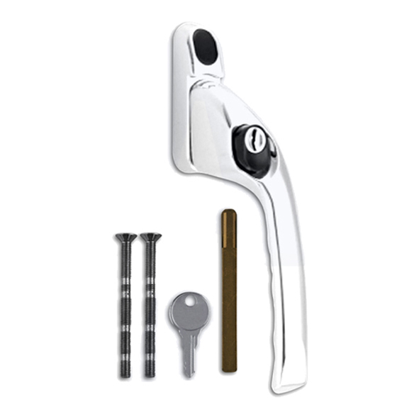 AS11786 • Right Hand • White • Offset Espagnolette Handle With 40mm Long Spindle