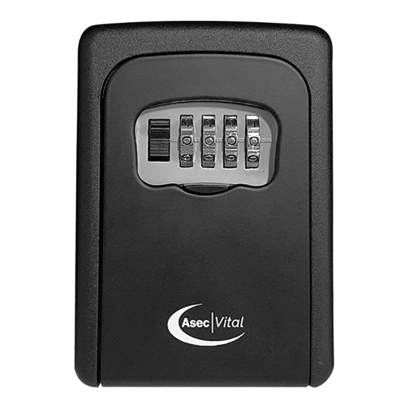 VT10262 • 120 x 90 x 40mm [90 x 72 x 28mm Internal] • Internal / External • Black • 4 Digit Combination Key Safe