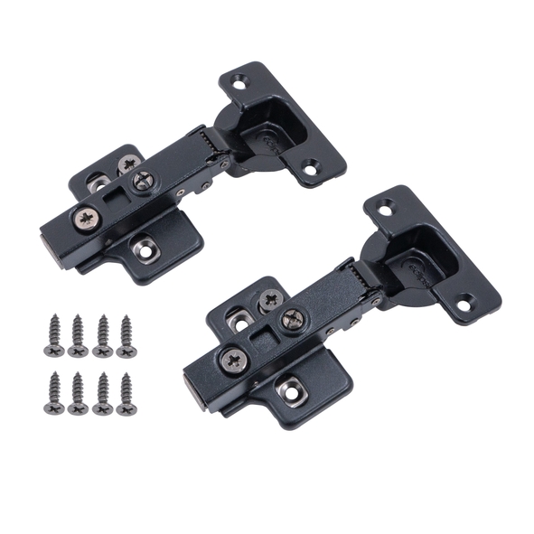 99021 � Overlay � Black � 105� Soft Close Concealed 3D Adjustable Cabinet Hinges c/w Mounting Plates