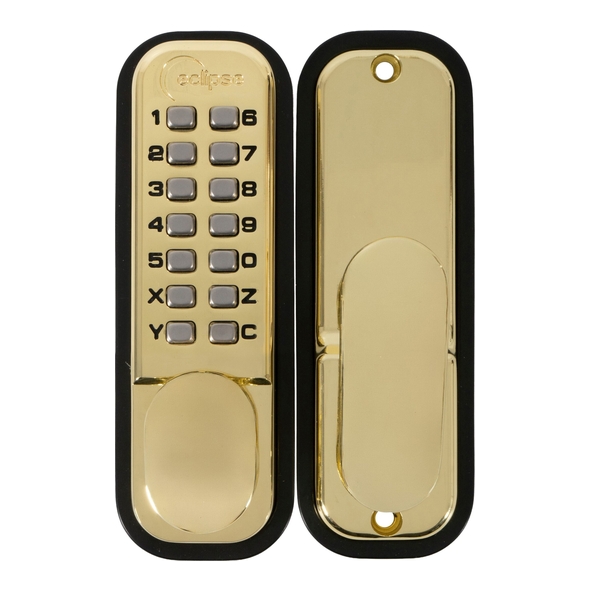 ED20 � Brassed � Eclipse Easy Code Mechanical Digital Lock With Knob Handles