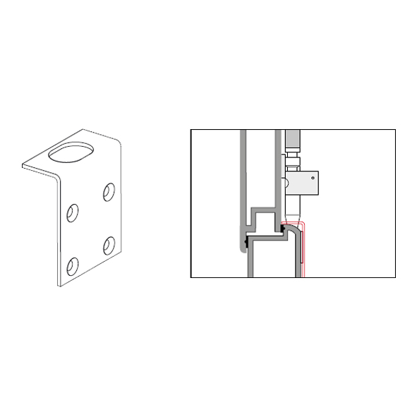 2402-09 • Electro Galvanised • Format Panic Bolt uPVC Bottom Shoot Keeper