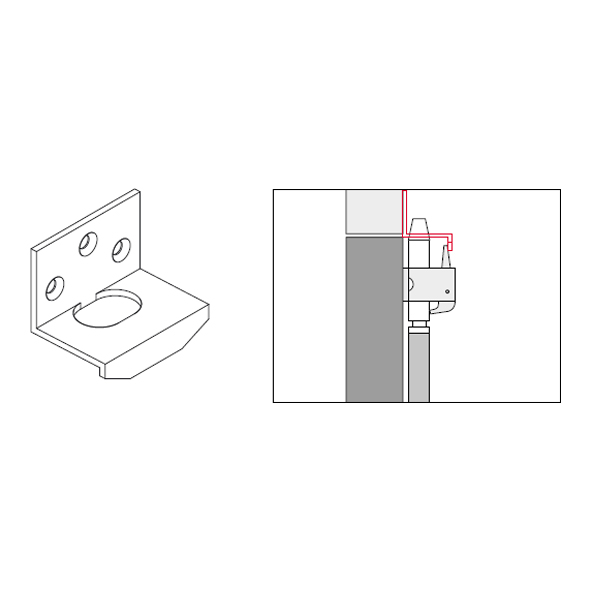 2405-09 • Electro Galvanised • Format Panic Bolt Flush Frame Top Trip Keeper