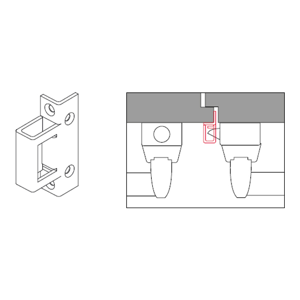 Format Panic Latch Box Latch Keeper