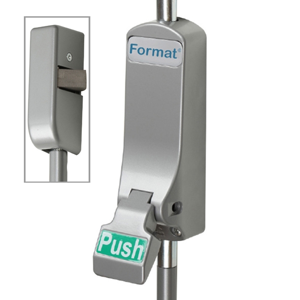 Format Push Pad Panic Bolt With Horizontal Pullman Latches