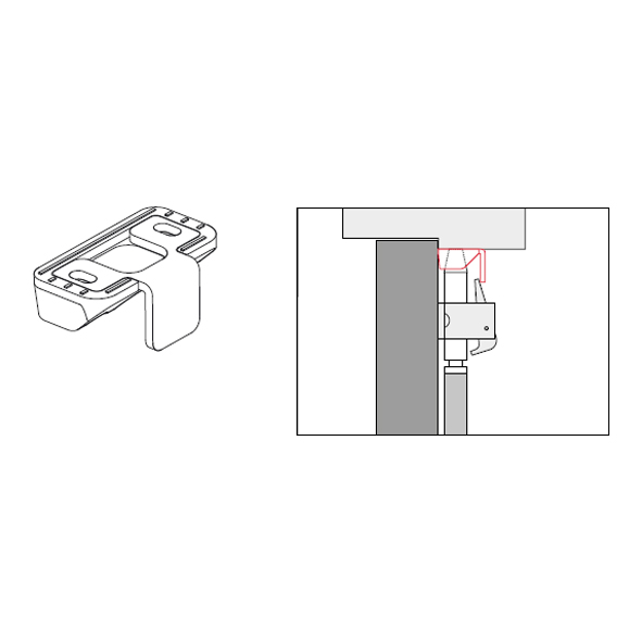 3405A-09 • Electro Galvanised • Format Panic Bolt Surface Top Trip Keeper