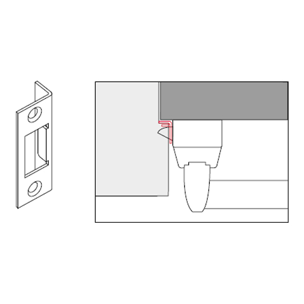 1601-09 • Electro Galvanised • Format Panic Latch Mortice Latch Keeper