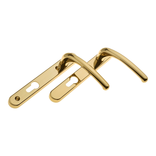 1F005-PB  92mm c/c  Hardex Polished Gold  ERA Windsor PAS24 Bolt Below Lever Multi Point Lock Furniture