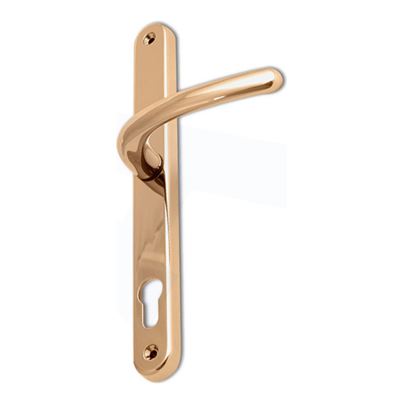 1D005-PB  92mm c/c  Hardex Polished Gold  ERA Balmoral PAS24 Bolt Above Lever Multi Point Lock Furniture