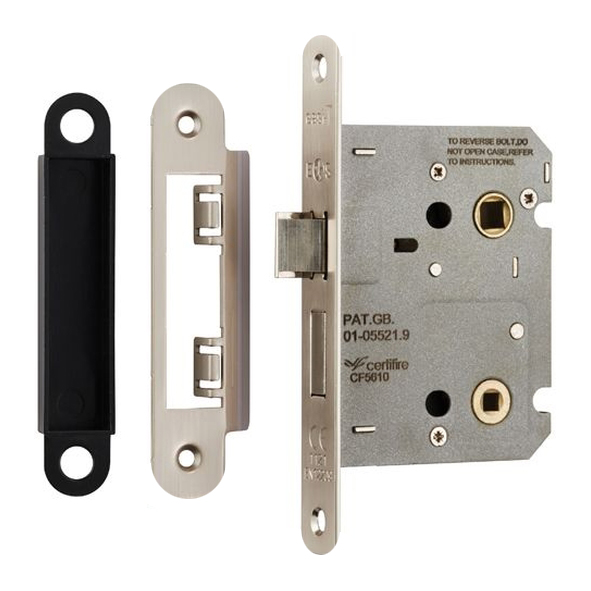 BAE5030SN/R • 076mm [057mm] • Satin Nickel • Contract Bathroom Lock With Radiused Forend & Striker
