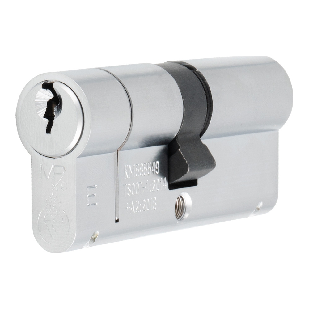 CYF742100SC • Ext 50 / Int 50mm • Satin Chrome • MPX6 • 1 Star Keyed Alike Euro Double Cylinder