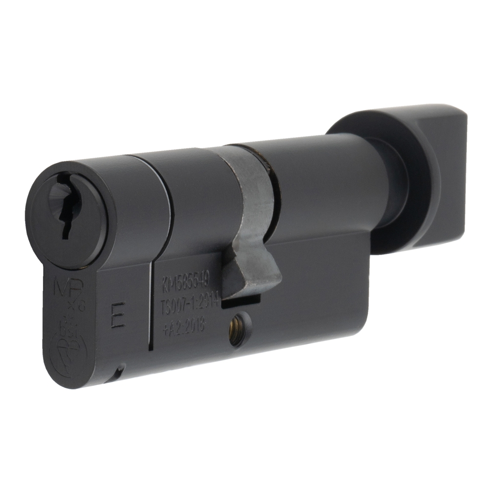 CYF71380MB  Key 40 / Turn 40mm  Matt Black  MPX6  1 Star Standard Differ Euro Cylinder & Turn
