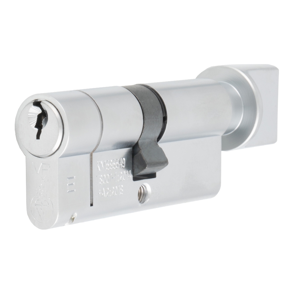 CYF743100SC • Key 50 / Turn 50mm • Satin Chrome • MPX6 • 1 Star Keyed Alike Euro Cylinder & Turn