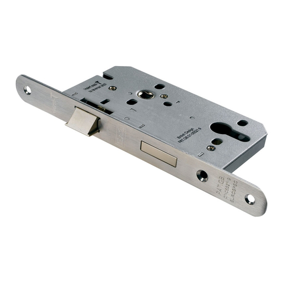 DLE7255EPSSS/R  085mm [055mm]  Satin Stainless  Radius  Contract Euro Standard Sashlock Case