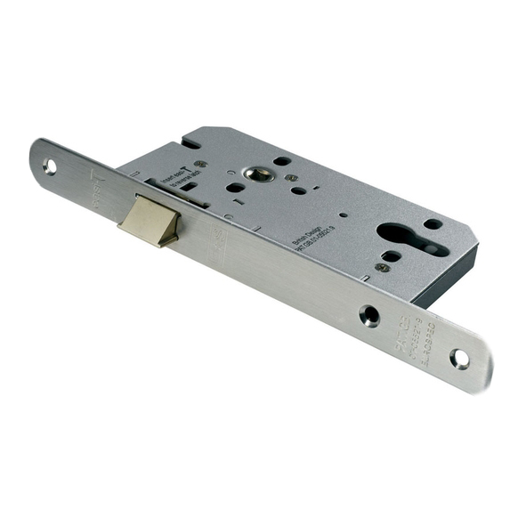 DLE7255NLSSS/R • 085mm [055mm] • Satin Stainless • Radius • Contract Euro Standard Nightlatch Case