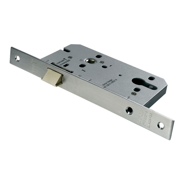 DLE7255NLSSS • 085mm [055mm] • Satin Stainless • Square • Contract Euro Standard Nightlatch Case