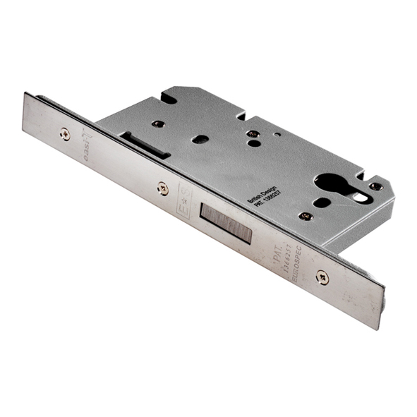 DLS0060EPSSS • 085mm [060mm] • Satin Stainless • Square • Architectural Euro Standard Deadlock Case