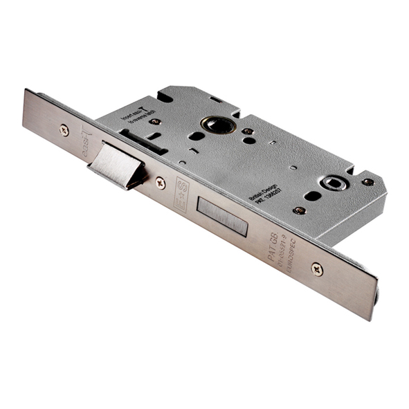 DLS7860WCSSS • 085mm [060mm] • Satin Stainless • Square • Architectural Euro Standard Bathroom Lock