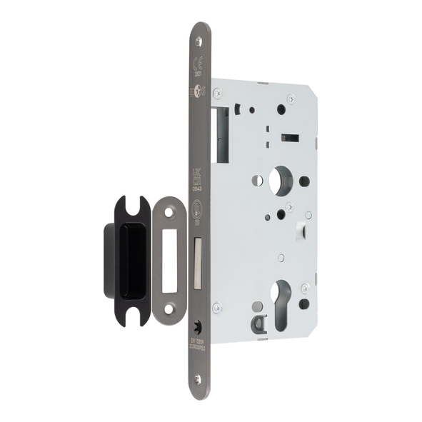 DLX0060EPMBRZ/R  090mm [060mm]  Matt Bronze  Radiused  Contract Euro Standard Deadlock Case