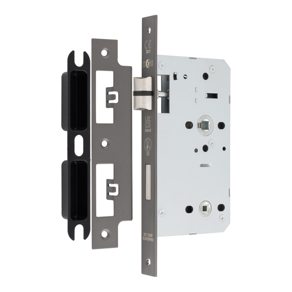 DLX7860WCMBRZ  090mm [060mm]  Matt Bronze  Square  Contract Euro Standard Bathroom Lock