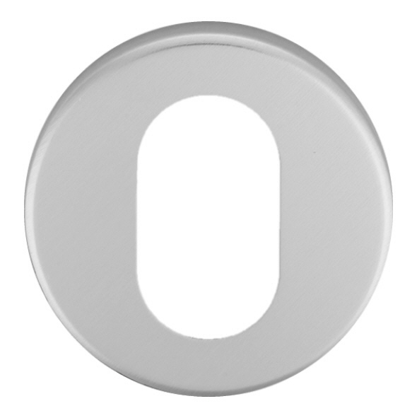 ZAA003SA  Satin Aluminium  Zoo Hardware Oval Cylinder Escutcheon