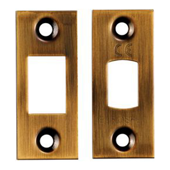 FSF5010AB • Square Forend & Striker • Antique Brass • For Superior Tubular Mortice Deadbolt