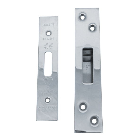 FSF5012BSS • Square Forend & Striker • Polished Stainless • For BS3621 Insurance 5 Lever Deadlock
