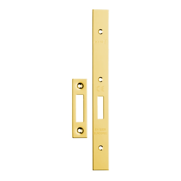 FSF5015PVD  Square Forend & Striker  PVD Brass  For Architectural Euro Standard Deadlock Case