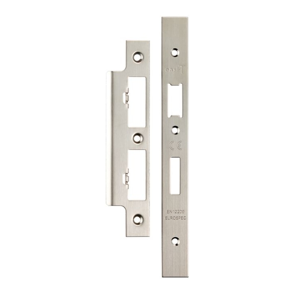 FSF5017SSS  Square Forend & Striker  Satin Stainless  For Architectural Euro Standard Sash & Bath Locks