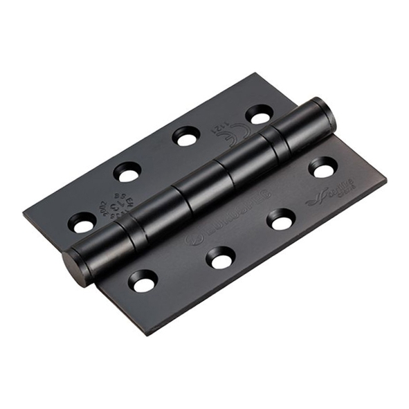 HIN1433P/13MB  102 x 076 x 3.0mm  Matt Black [120kg]  Ball Bearing Square Corner Stainless Steel Butt Hinges