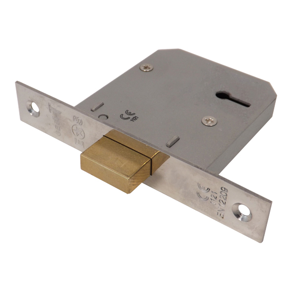 LDE5330NP • 75mm [57mm] • Nickel Plated • Economy 3 Lever Deadlock