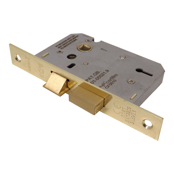 LSE5325EB  65mm [44mm]  Electro Brassed  Economy 3 Lever Sashlock