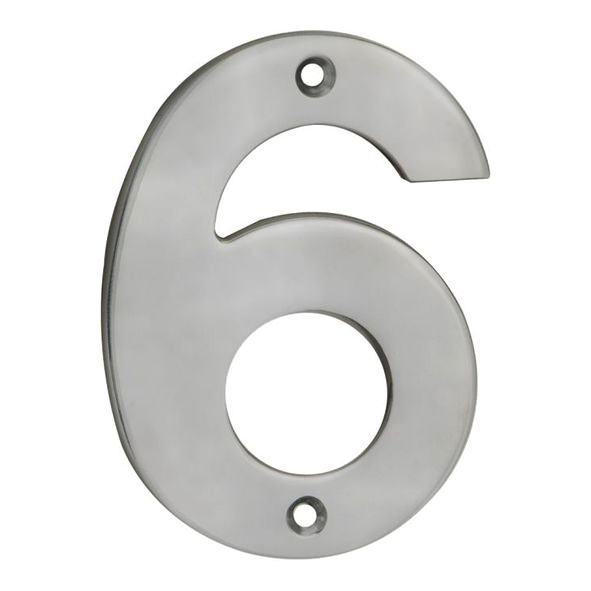 NUM10106/9SSS • 100mm • Satin Stainless • Eurospec Cast Face Fixing Numeral 6/9