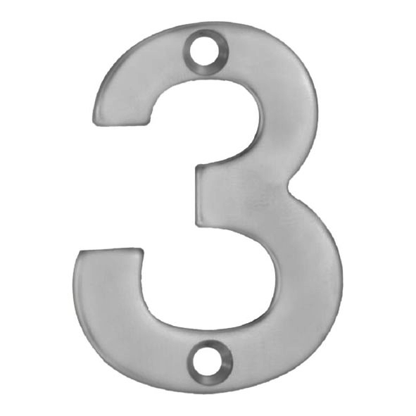 Eurospec Cast Satin Stainless Steel Face Fixing 50mm Numerals