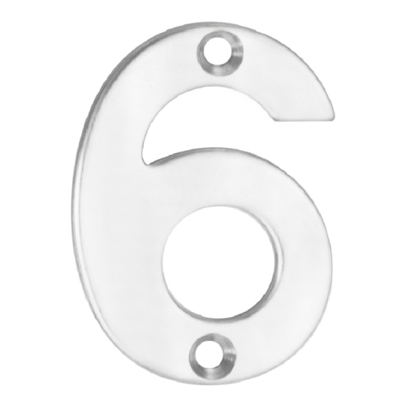 NUM10506/9BSS • 050mm • Polished Stainless • Eurospec Cast Face Fixing Numeral 6/9