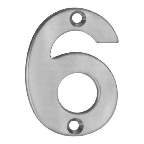NUM10506/9SSS • 050mm • Satin Stainless • Eurospec Cast Face Fixing Numeral 6/9