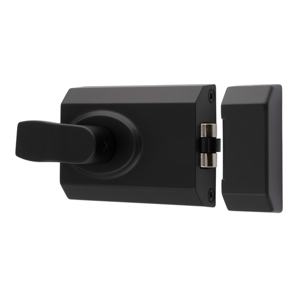 RCB8260MB � 092 x 070mm [060mm] � Matt Black � Contemporary Roller Bolt Nightlatch