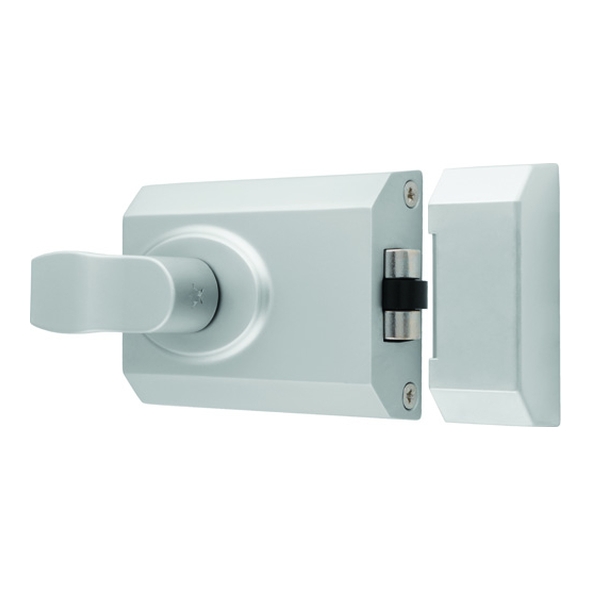 RCB8260SC � 092 x 070mm [060mm] � Satin Chrome � Contemporary Roller Bolt Nightlatch