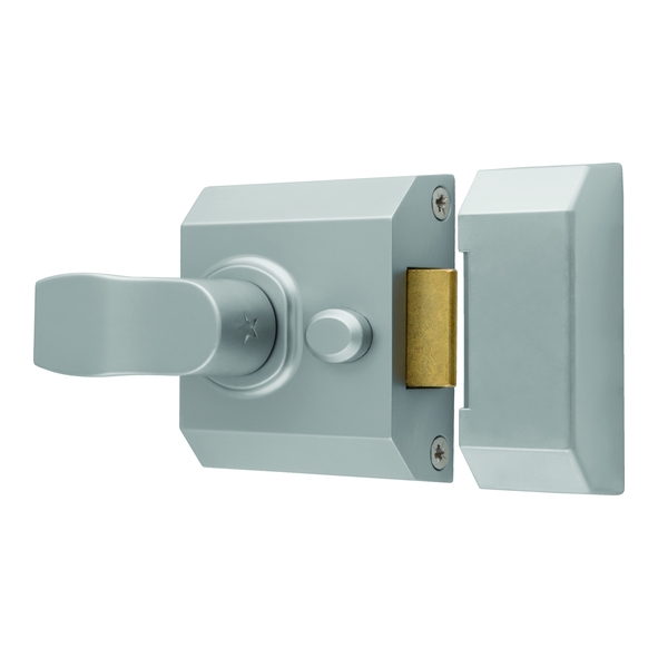 RCN8240SC � 062 x 069mm [040mm] � Satin Chrome � Eurospec Non-Deadlocking Rim Nightlatch