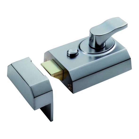 RCN8260SC � 092 x 070mm [060mm] � Satin Chrome � Eurospec Non-Deadlocking Rim Nightlatch