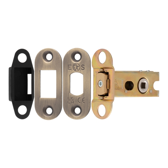 TLD5025AB/R � 066mm [044mm] � 5mm Follower � Antique Brass � Superior Radiused Tubular Mortice Deadbolt