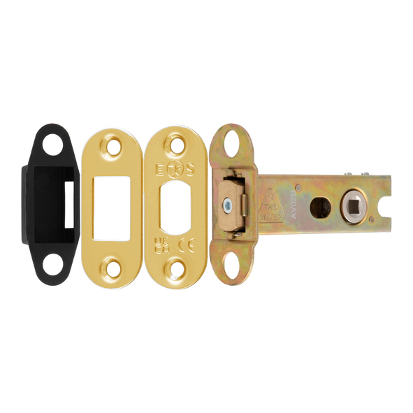 TLD5030PVD/R � 078mm [057mm] � 5mm Follower � PVD Brass � Superior Radiused Tubular Mortice Deadbolt