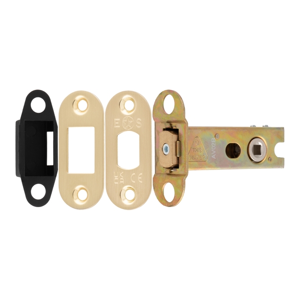 TLD5030SB/R � 078mm [057mm] � 5mm Follower � Satin Brass � Superior Radiused Tubular Mortice Deadbolt