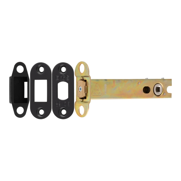 TLD5050MB/R � 128mm [108mm] � 5mm Follower � Matt Black � Superior Radiused Tubular Mortice Deadbolt