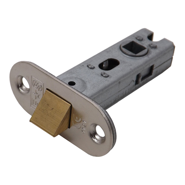 BTL2/R • 065mm [044mm] • Nickel Plated • Economy Tubular Latch With Radiused Forend & Striker