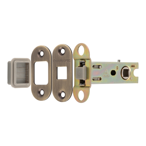 TLM5030/57/AB/R � 078mm [057mm] � Antique Brass � Superior Radiused Magnetic Tubular Latch