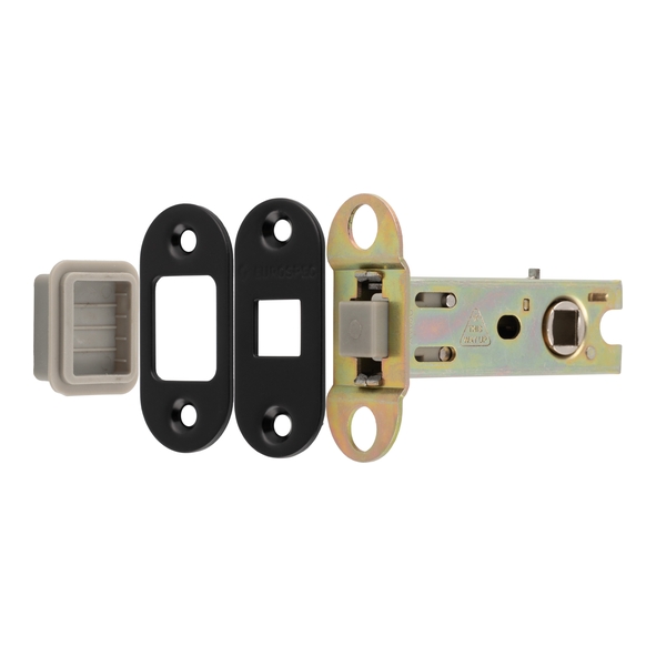 TLM5030/57/MB/R � 078mm [057mm] � Matt Black � Superior Radiused Magnetic Tubular Latch